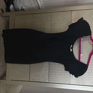 American Threads Black Mini Dress